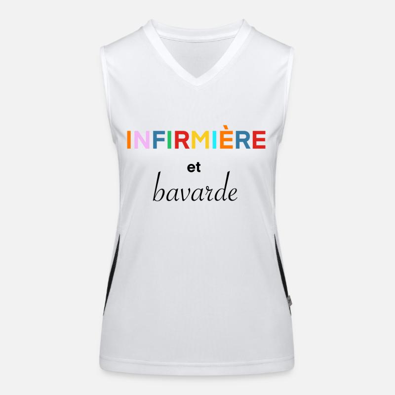 Infirmière et bavarde Débardeur respirant contrasté Femme