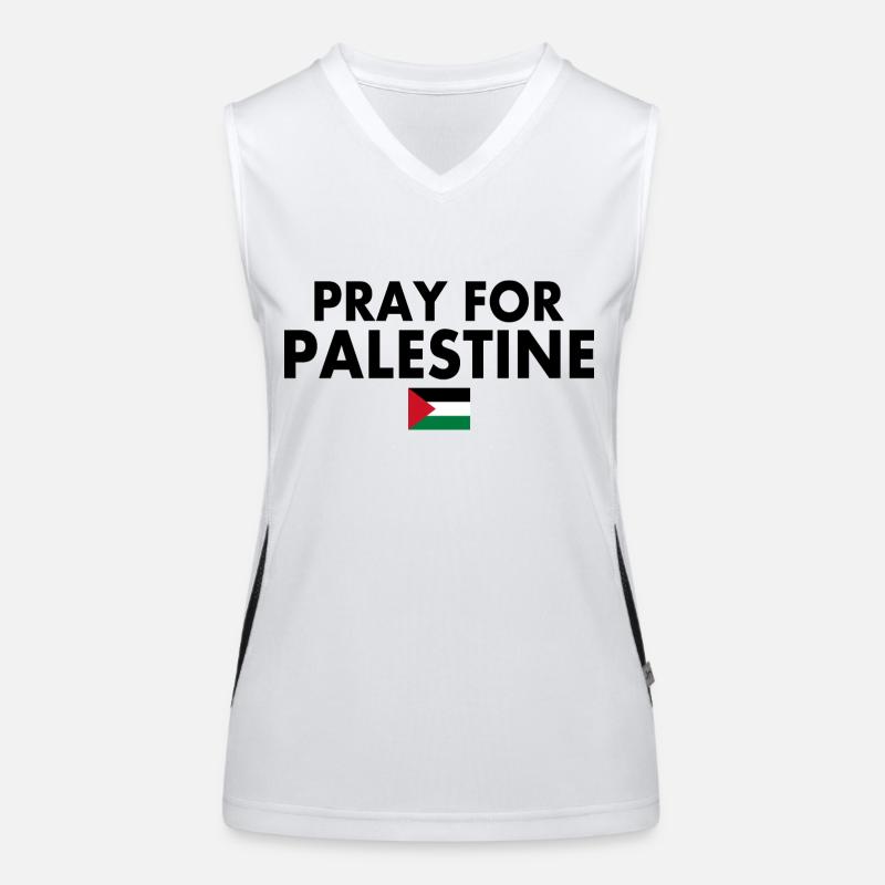 Pray for palestine Funktionelles Kontrast-Tank Top für Frauen
