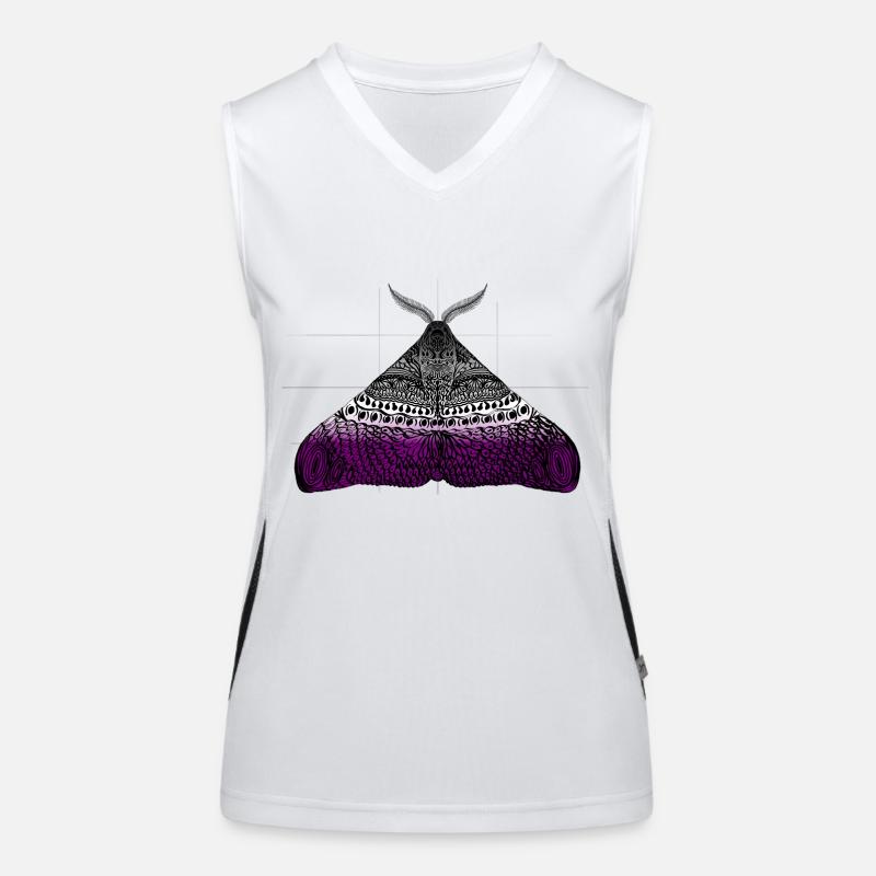 Asexual pride Motte Motiv A Funktionelles Kontrast-Tank Top für Frauen