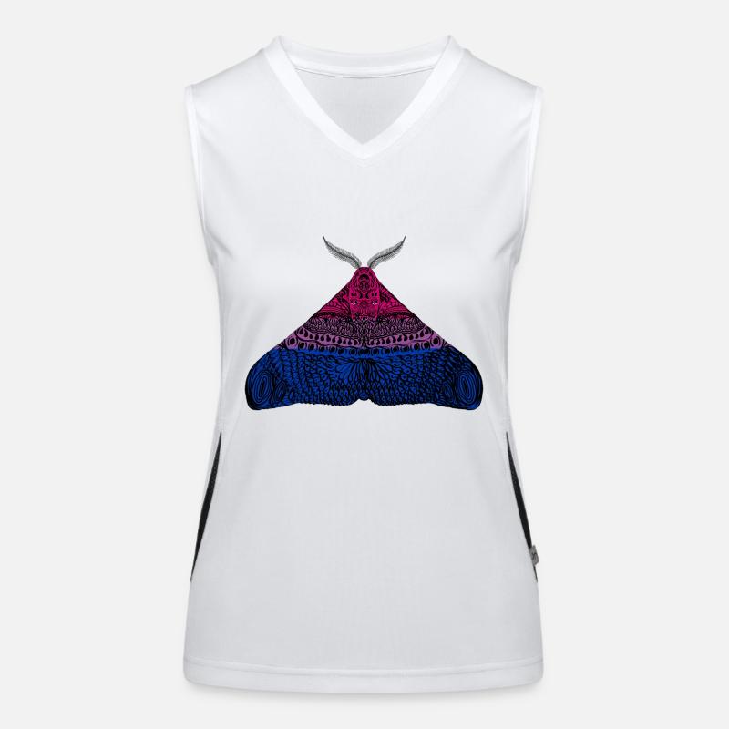 Bisexual pride moth Women's Functional Contrast Tank Top