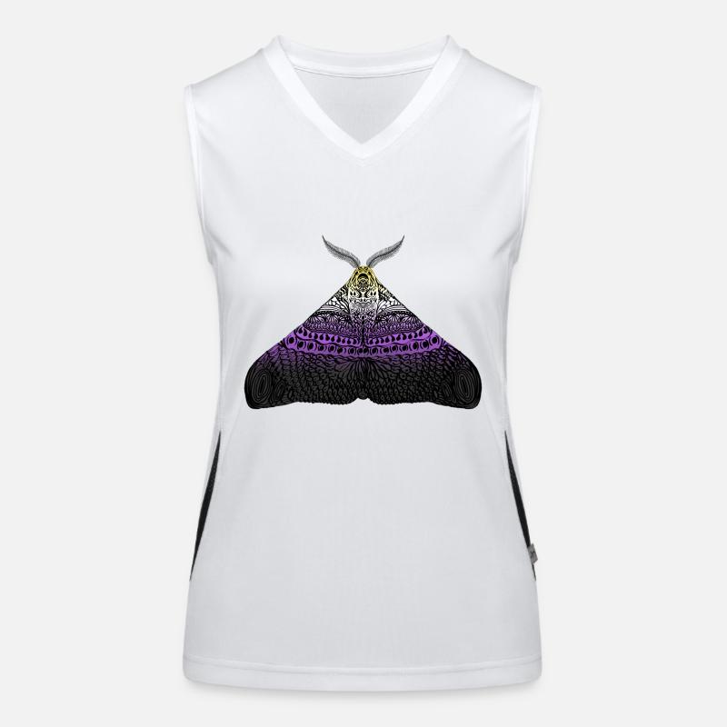 Non binary pride moth Women's Functional Contrast Tank Top