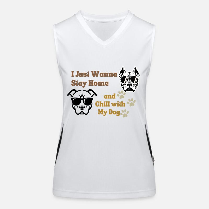 Wir lieben Hunde Funktionelles Kontrast-Tank Top für Frauen