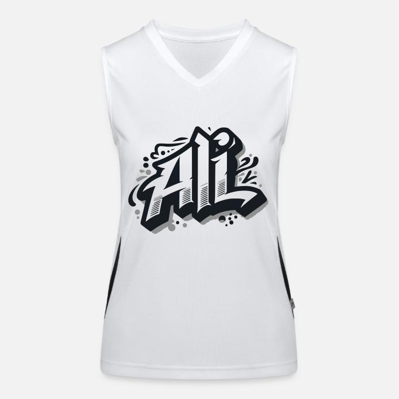 Ali Last name First name Graffiti Women's Functional Contrast Tank Top