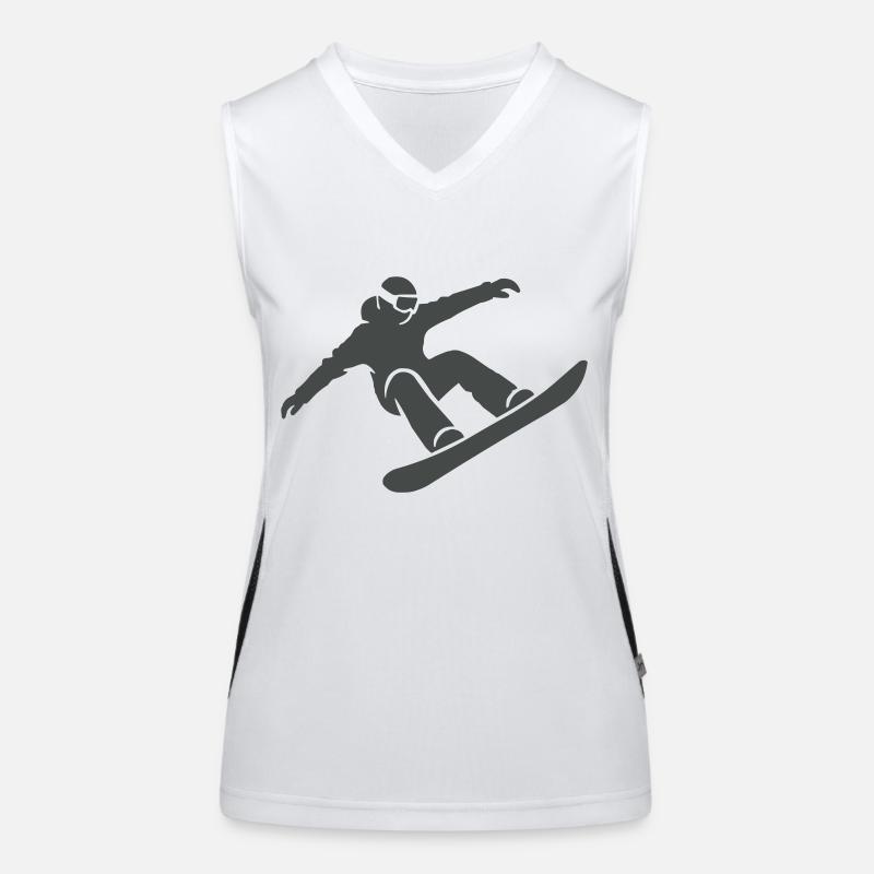 snowboarder Funktionelles Kontrast-Tank Top für Frauen