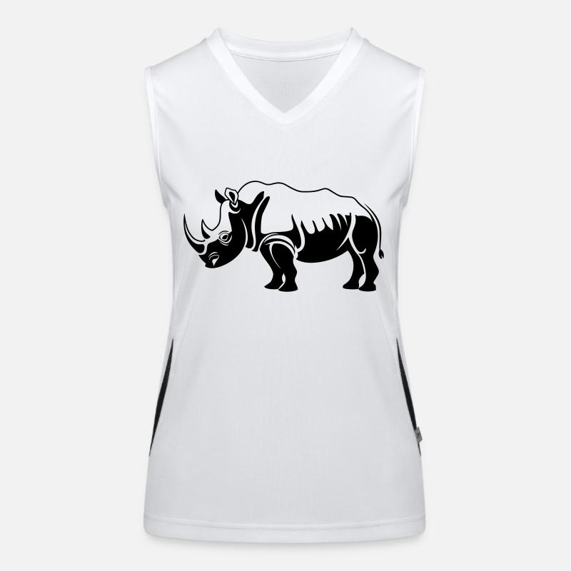Nashorn Funktionelles Kontrast-Tank Top für Frauen