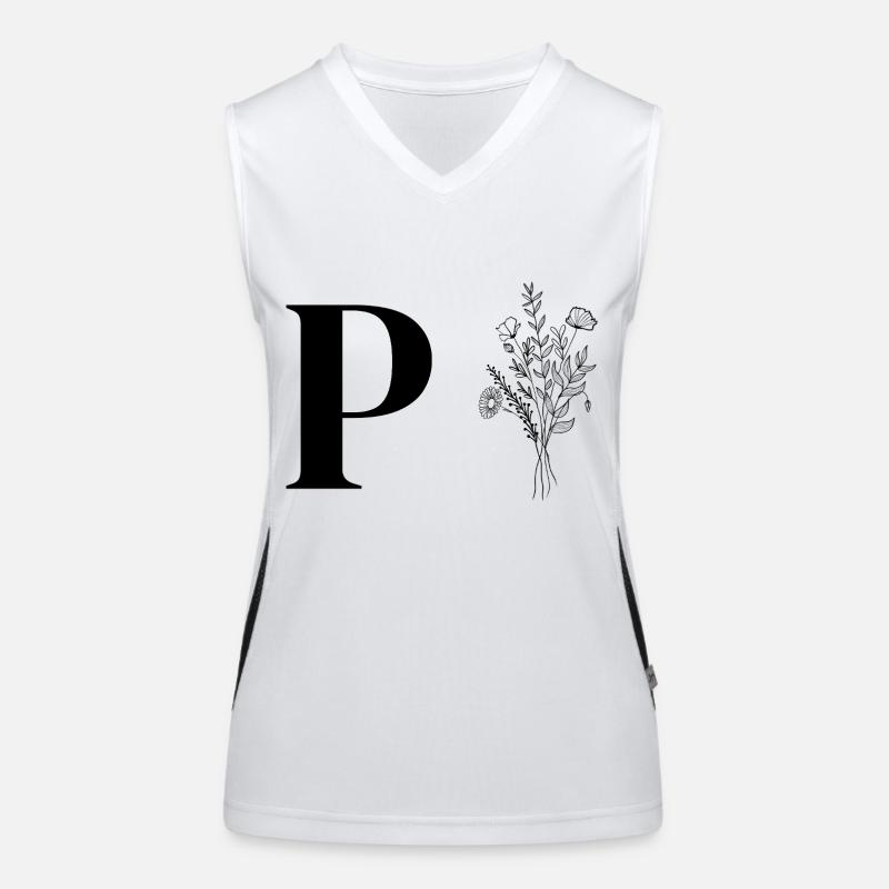 Minimalistische Blumen Funktionelles Kontrast-Tank Top für Frauen