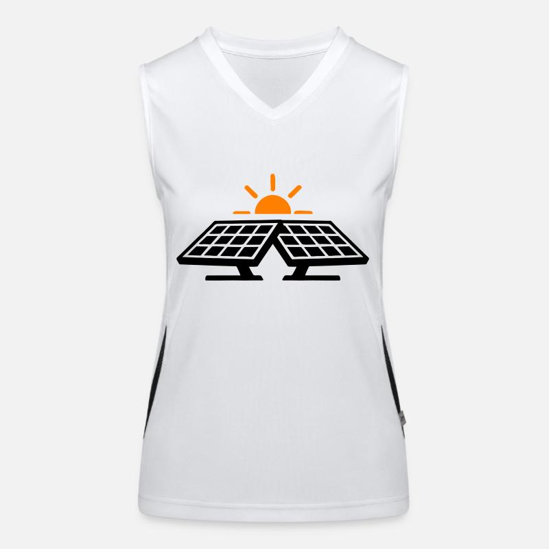 Solar Strom Symbol Funktionelles Kontrast-Tank Top für Frauen