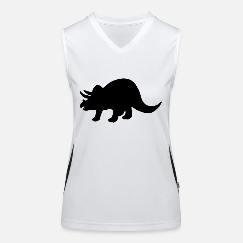 Dinosaurier - Dino Funktionelles Kontrast-Tank Top für Frauen