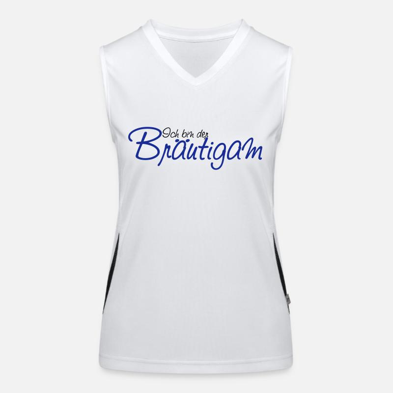 ich_bin_der_braeutigam Funktionelles Kontrast-Tank Top für Frauen