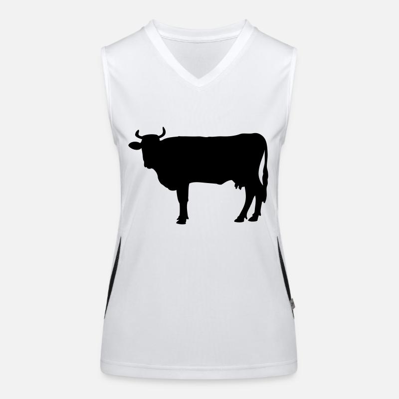 Kuh Funktionelles Kontrast-Tank Top für Frauen