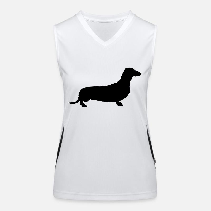weiner dog Débardeur respirant contrasté Femme