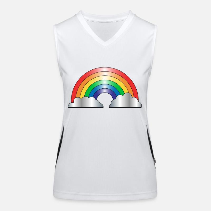 Regenbogen Funktionelles Kontrast-Tank Top für Frauen