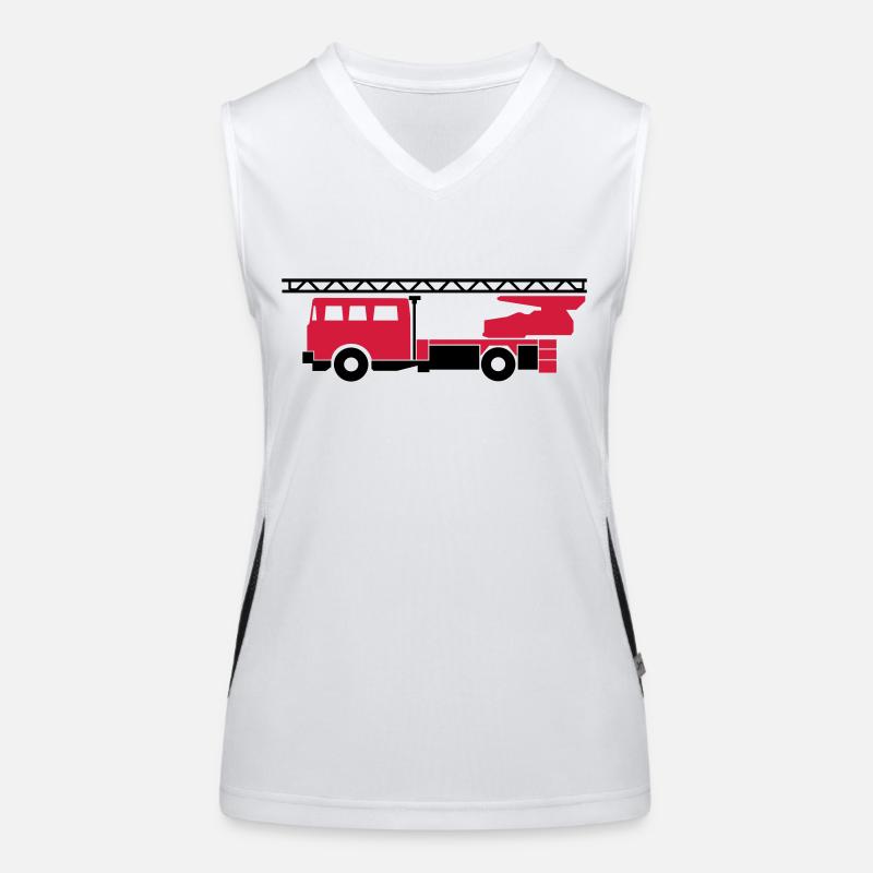 Feuerwehrauto (fire engine) Funktionelles Kontrast-Tank Top für Frauen