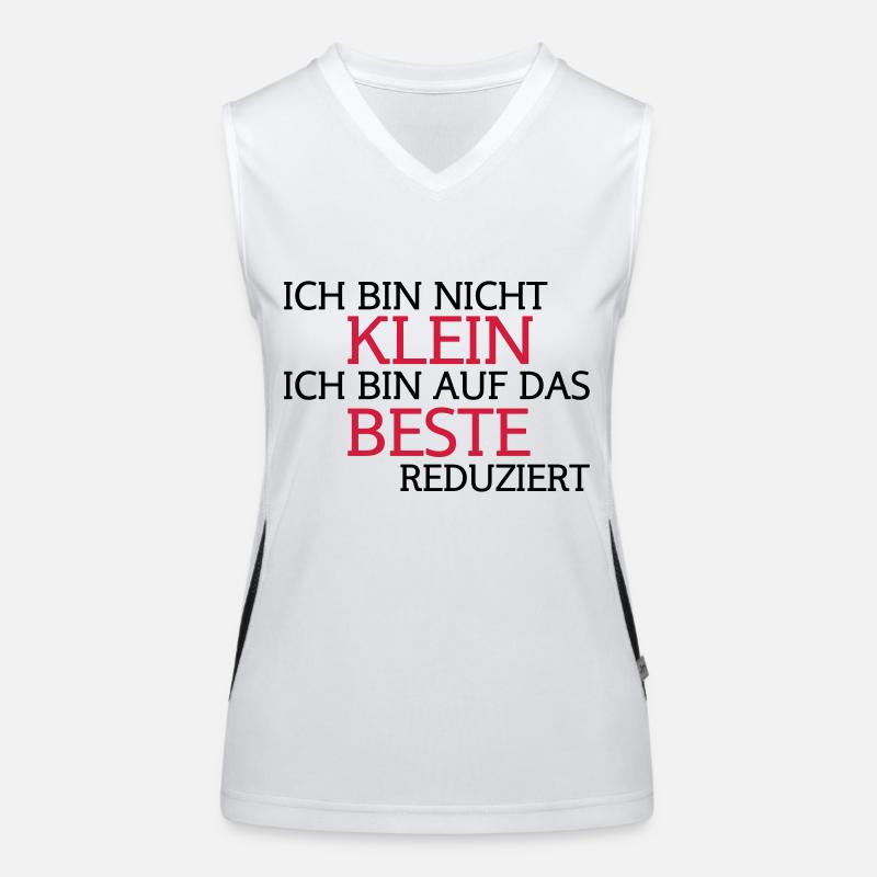 ich bin nicht klein, ich bin auf das beste Funktionelles Kontrast-Tank Top für Frauen