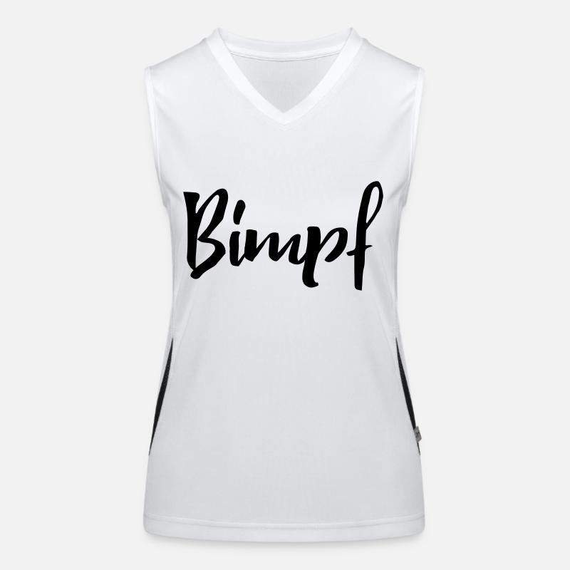 Bayrisches Wort, kleiner Junge: Bimpf Funktionelles Kontrast-Tank Top für Frauen
