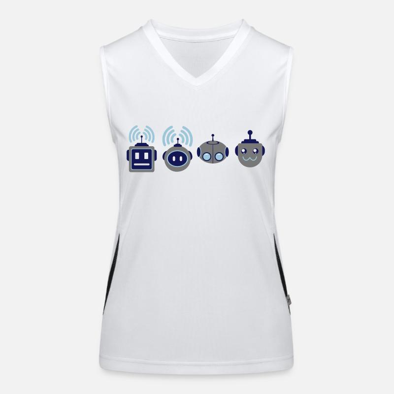 Die Roboter Geeks Funktionelles Kontrast-Tank Top für Frauen