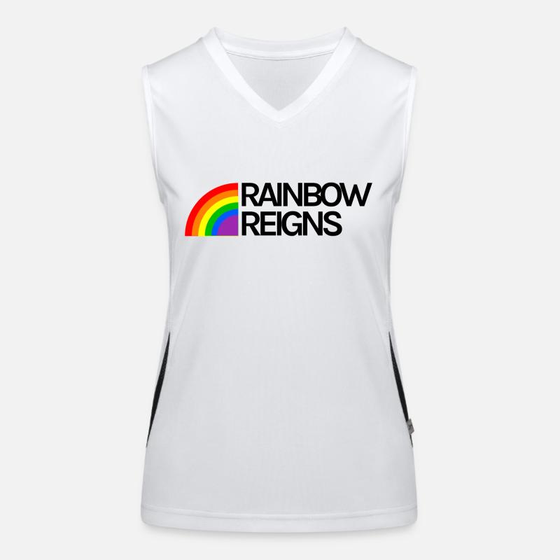 Rainbow Reigns LGBT Gay Pride Funktionelles Kontrast-Tank Top für Frauen