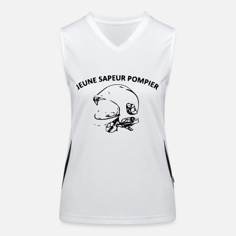 young firefighter Women's Functional Contrast Tank Top