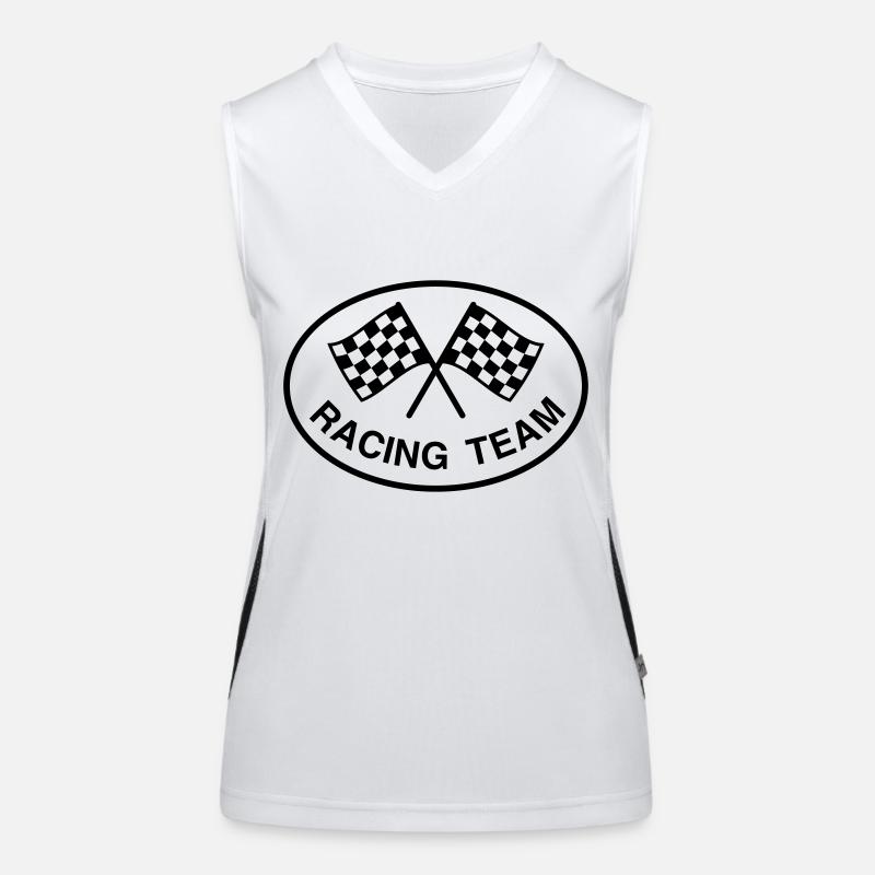 Racing Team, einfarbig Funktionelles Kontrast-Tank Top für Frauen