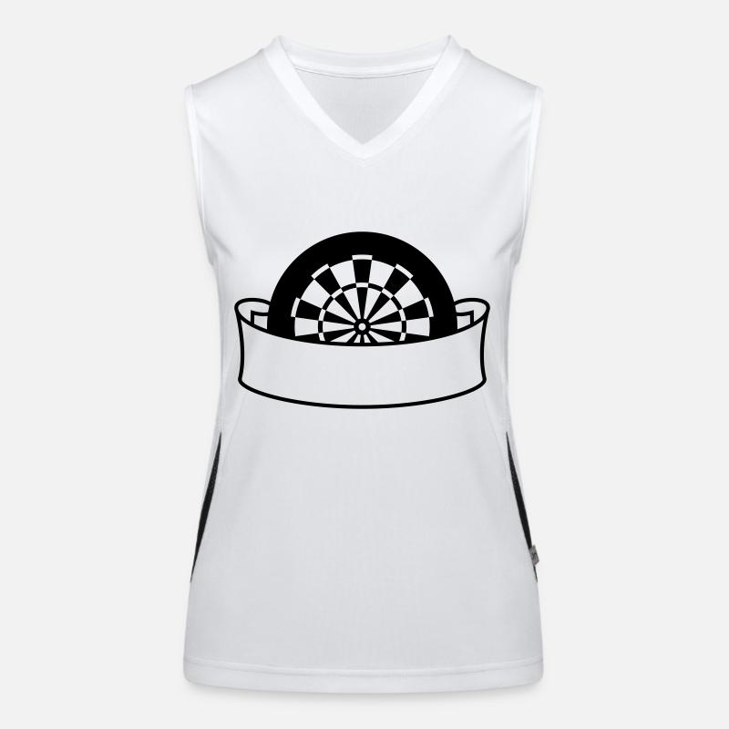 Darts Board Banner Funktionelles Kontrast-Tank Top für Frauen