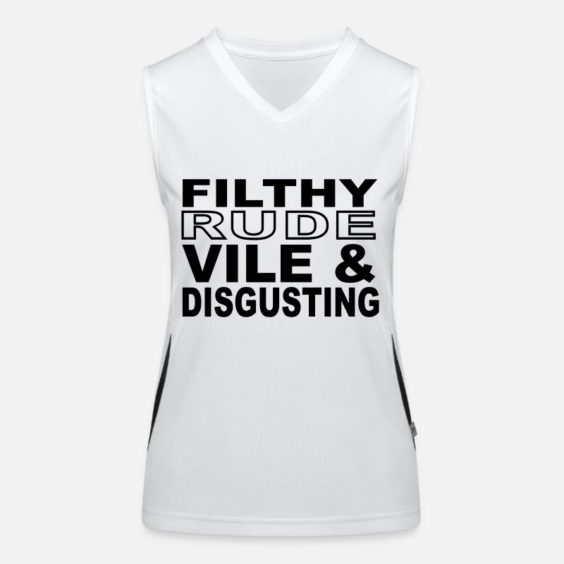 Filthy, Rude, Vile & Disgusting Women's Functional Contrast Tank Top