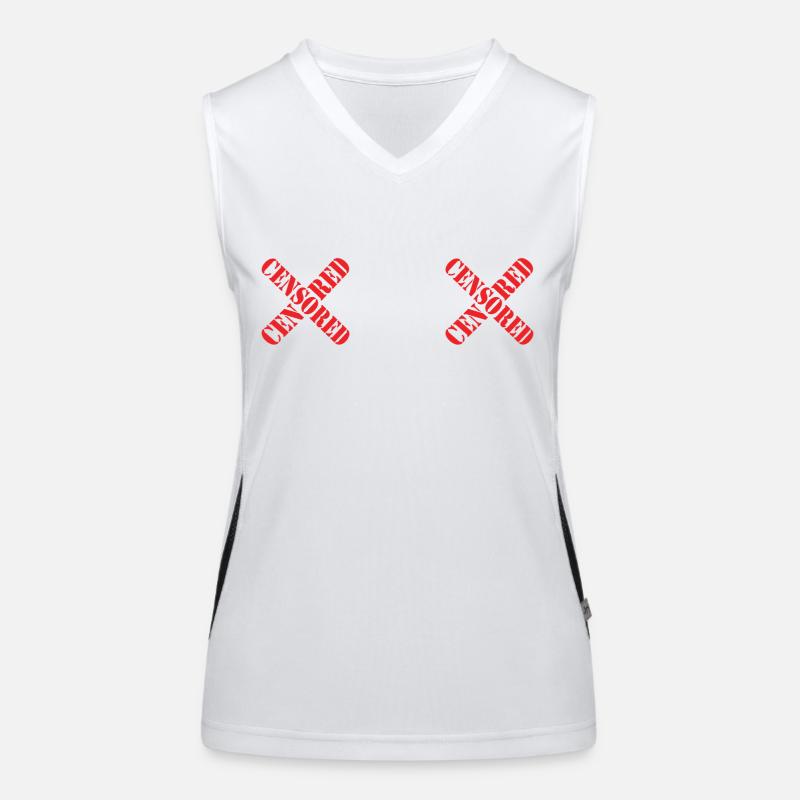 Funny Style Gift Women's Censored Breasts Women's Functional Contrast Tank Top