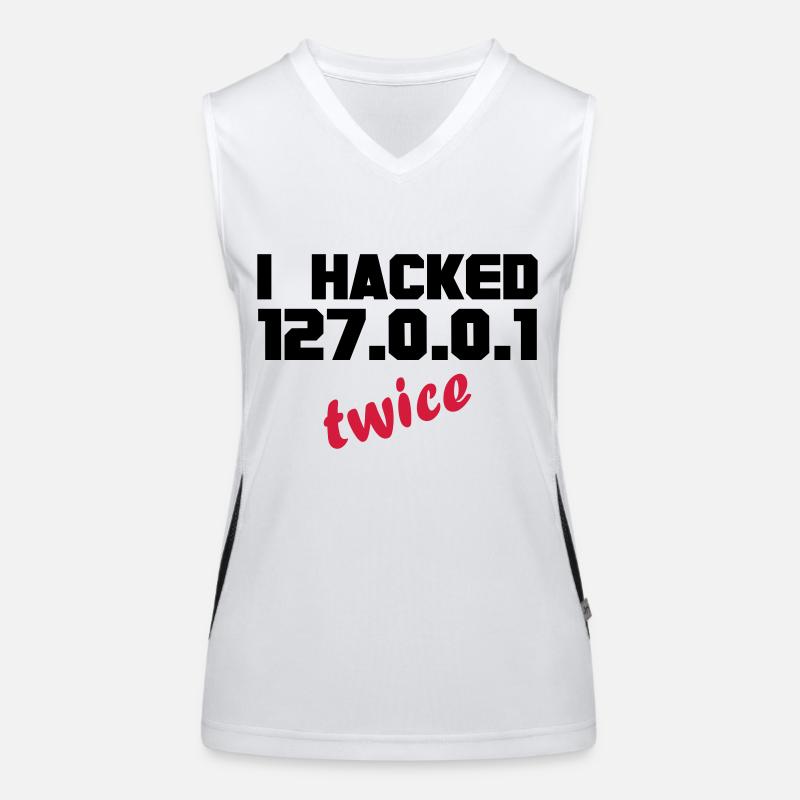 i hacked localhost twice Funktionelles Kontrast-Tank Top für Frauen
