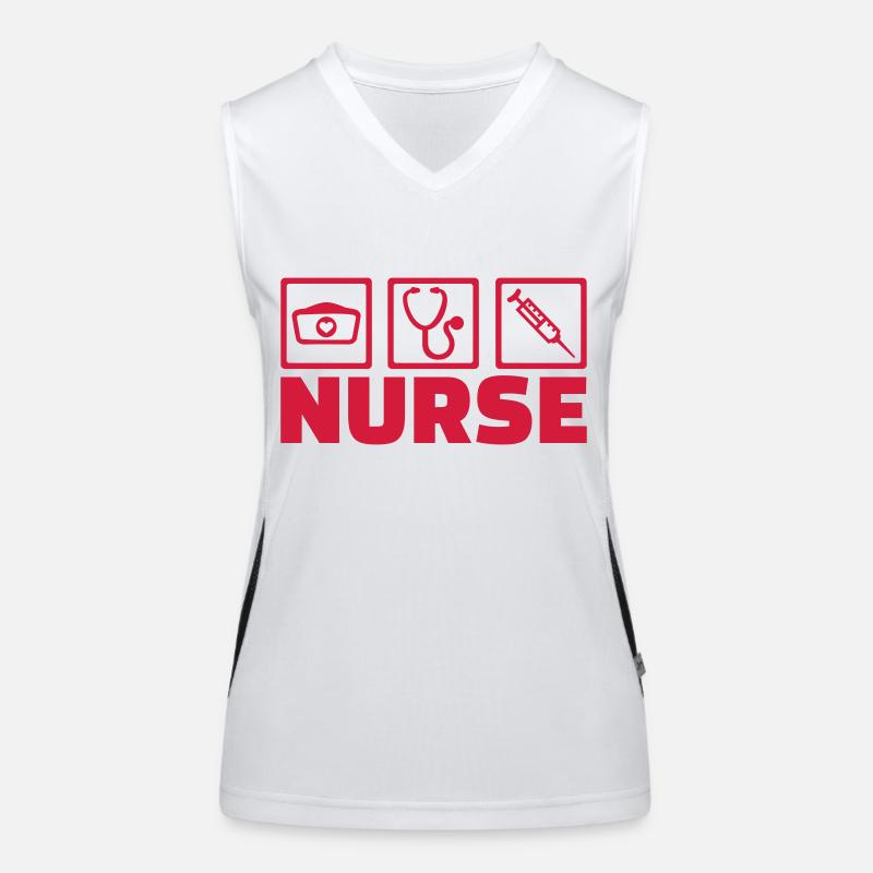 Krankenschwester Funktionelles Kontrast-Tank Top für Frauen