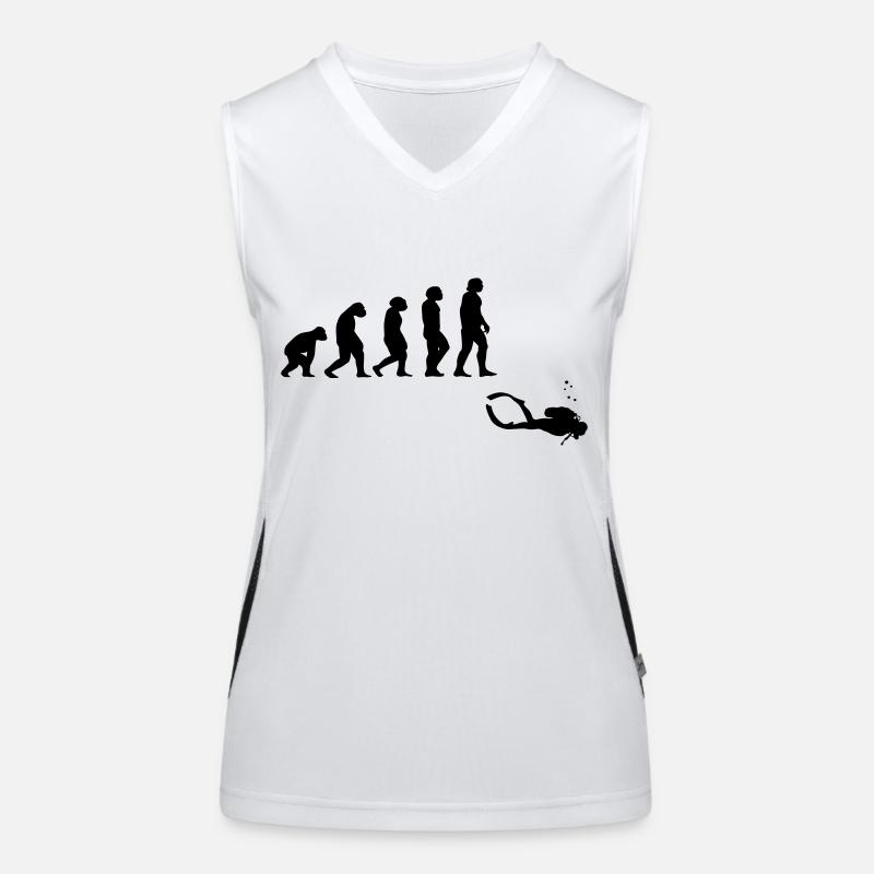Evolution Tauchen mit Gerät Funktionelles Kontrast-Tank Top für Frauen