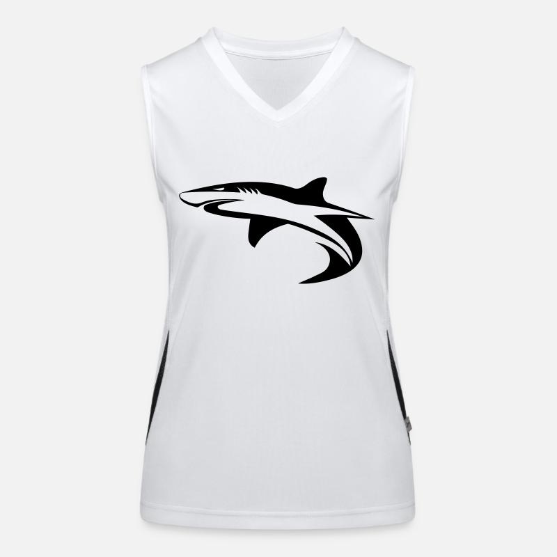 Hai - Vector Geometrie Design Funktionelles Kontrast-Tank Top für Frauen