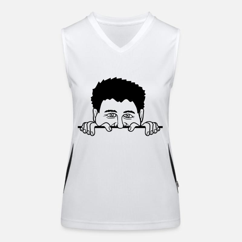 Hinter Mauer Mann Funktionelles Kontrast-Tank Top für Frauen