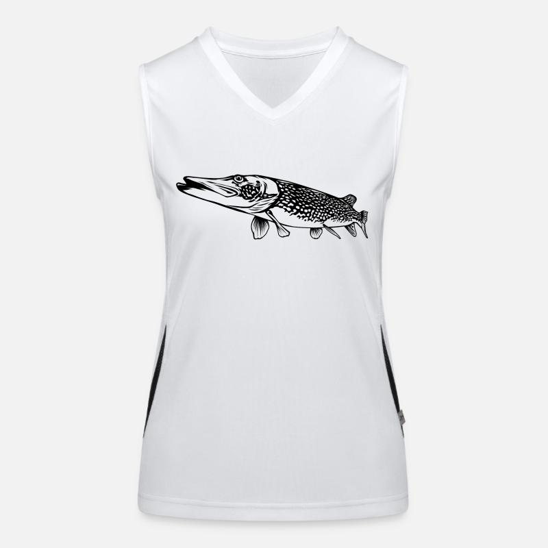 Hecht Outline von Scuba.Style Funktionelles Kontrast-Tank Top für Frauen
