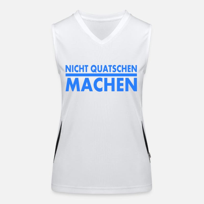 nicht quatschen machen Funktionelles Kontrast-Tank Top für Frauen