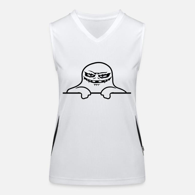Ghost Comic Wall Monster Women's Functional Contrast Tank Top