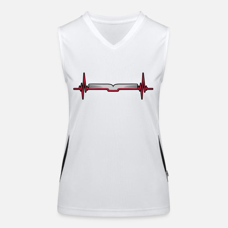 Pulse Rate Frequency Pages Book Women's Functional Contrast Tank Top