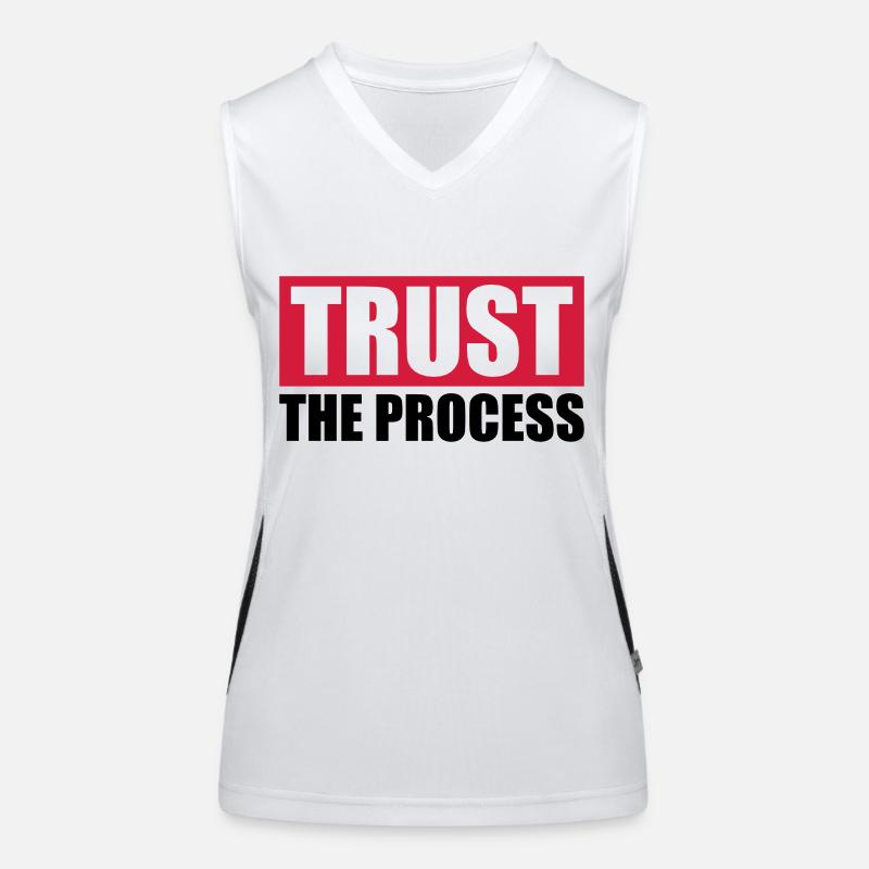 trust the process Quote Women's Functional Contrast Tank Top