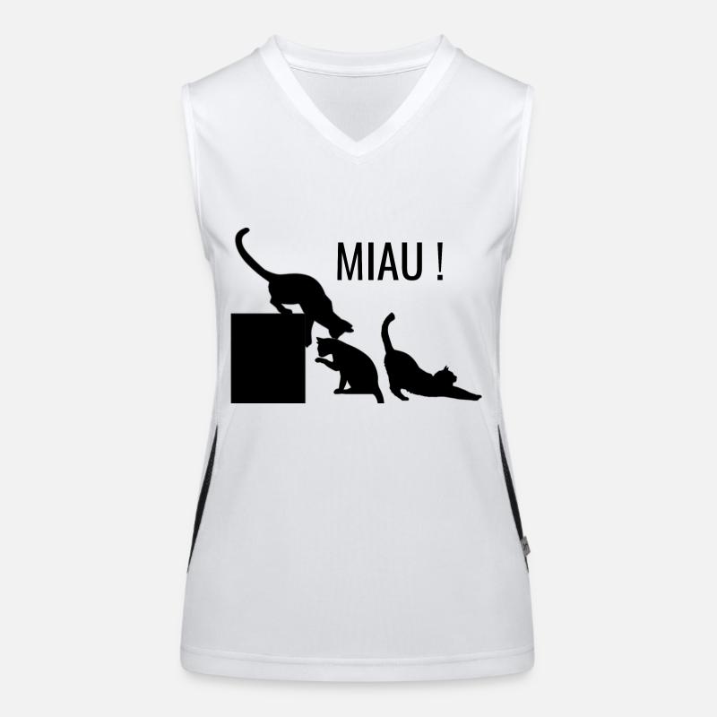 Katze Funktionelles Kontrast-Tank Top für Frauen