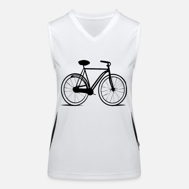 Bicycle Doodle Bicycles Cycling Silhouette 4 Débardeur respirant contrasté Femme