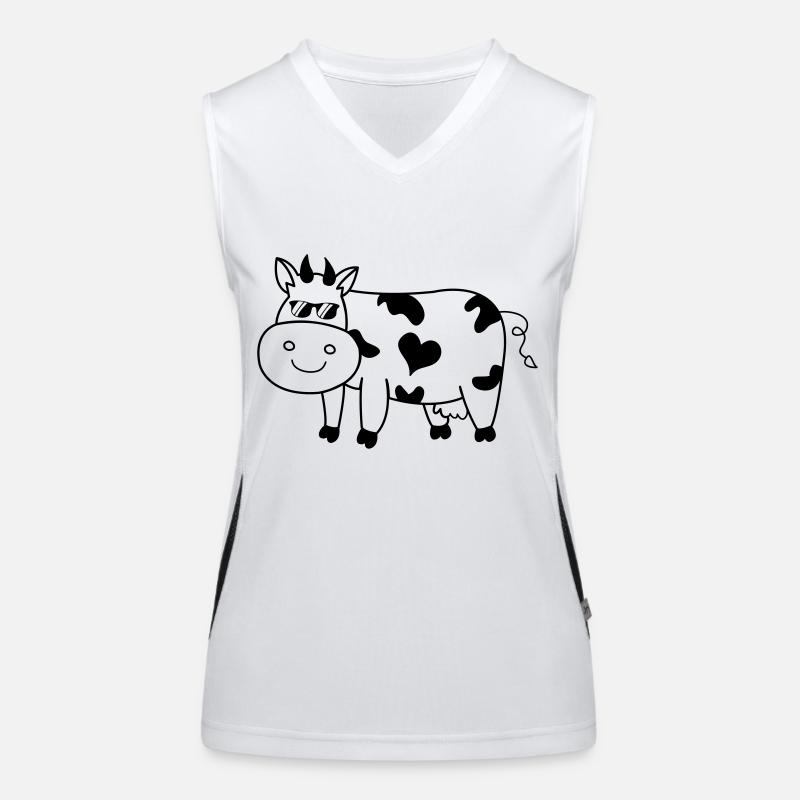 Vache fraîche Débardeur respirant contrasté Femme