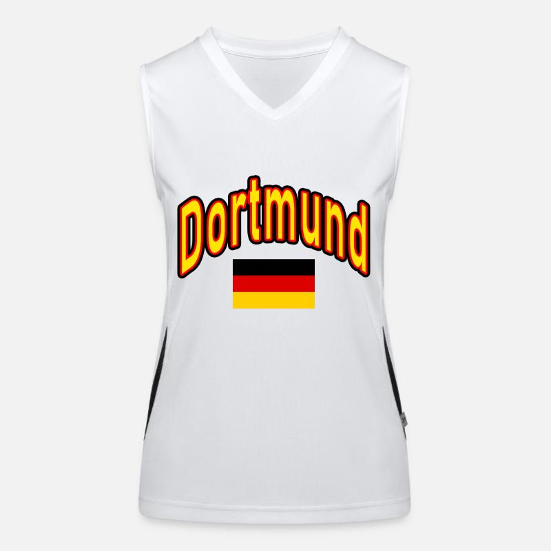Dortmund germany flag Women's Functional Contrast Tank Top