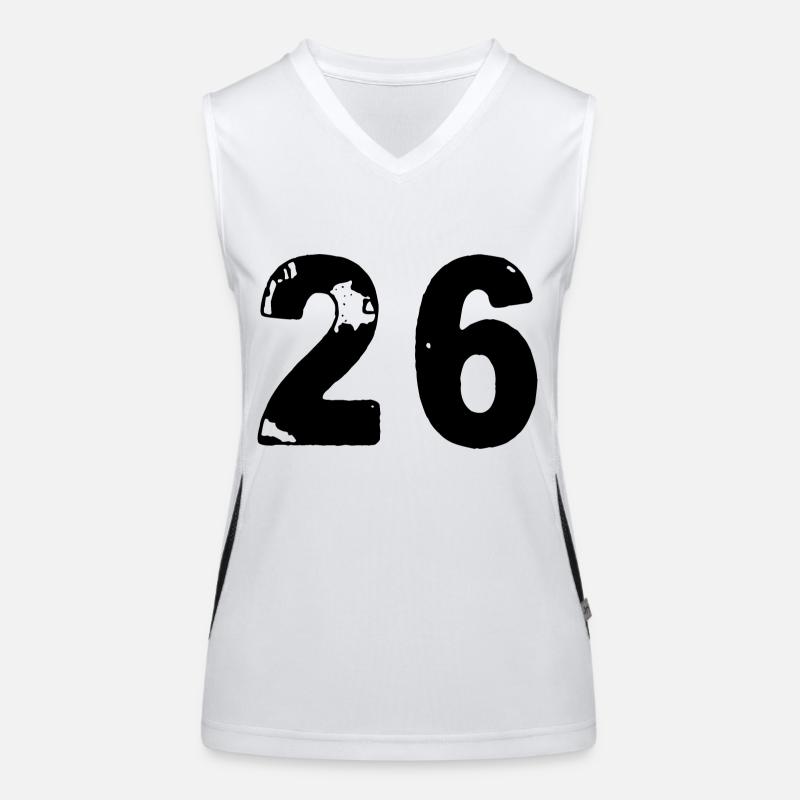 26 Maillot numéro Débardeur respirant contrasté Femme