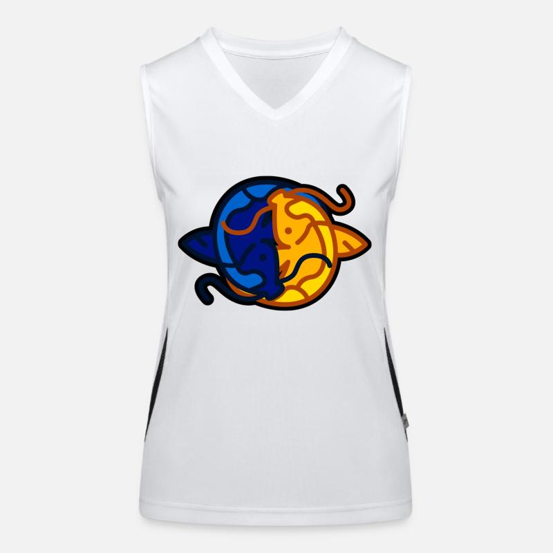 Koi Yin Yang Funktionelles Kontrast-Tank Top für Frauen