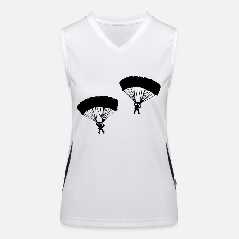Fallschirmspringer Funktionelles Kontrast-Tank Top für Frauen