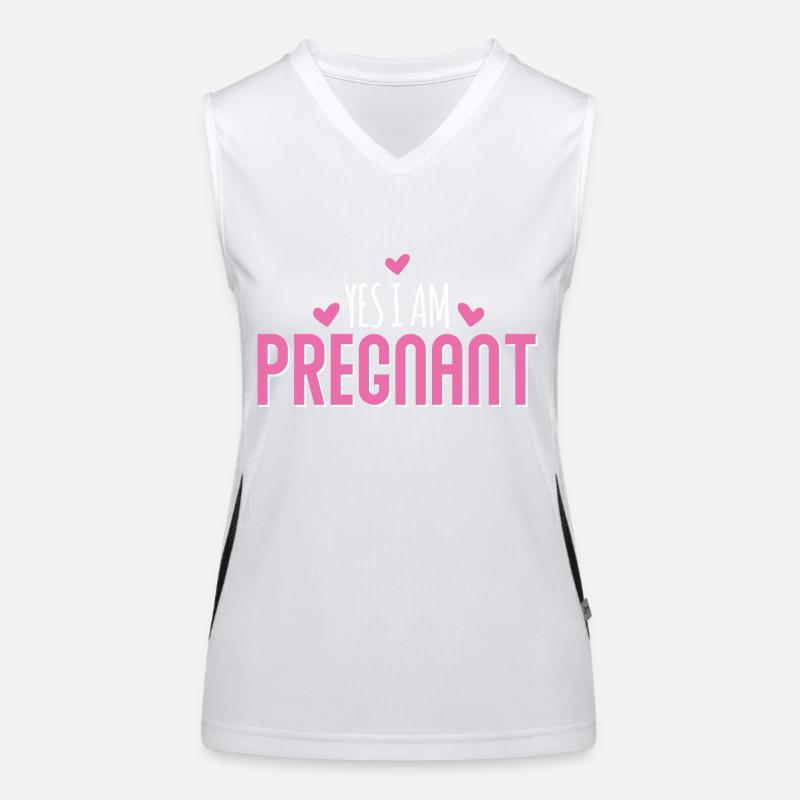 Oui, je suis enceinte Débardeur respirant contrasté Femme