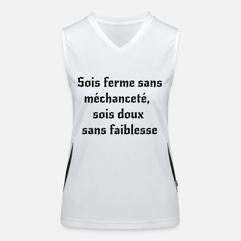 Sois ferme sans méchanceté, sois doux sans faib... Débardeur respirant contrasté Femme