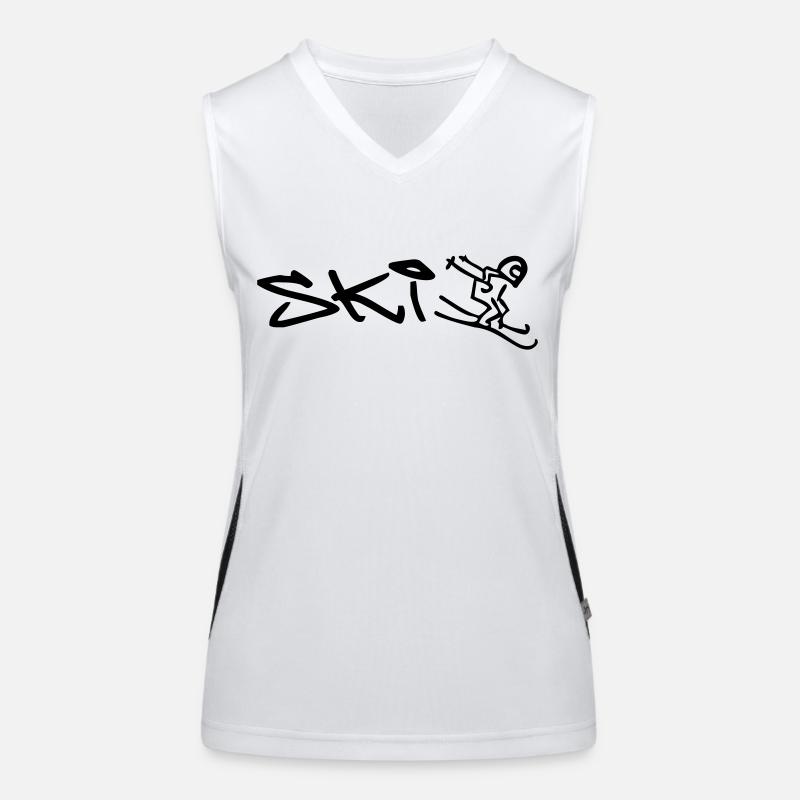 winterliches Ski Downhill Funktionelles Kontrast-Tank Top für Frauen