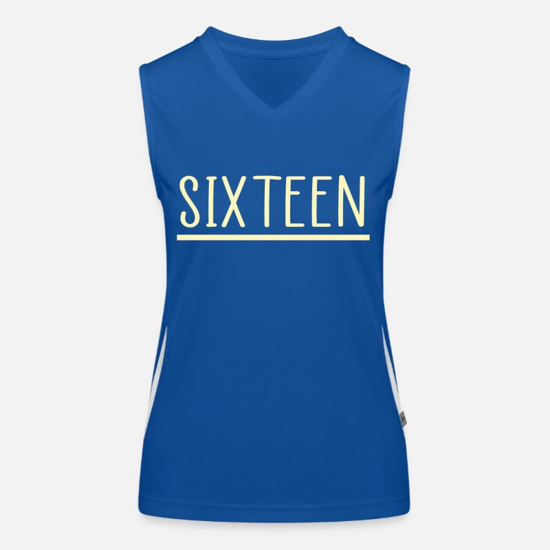 16e anniversaire Seize seize seize Débardeur respirant contrasté Femme