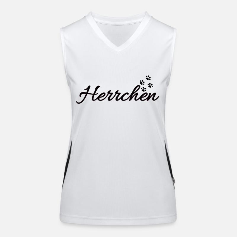 Herrchen einer Katze | Katzenpfoten Funktionelles Kontrast-Tank Top für Frauen