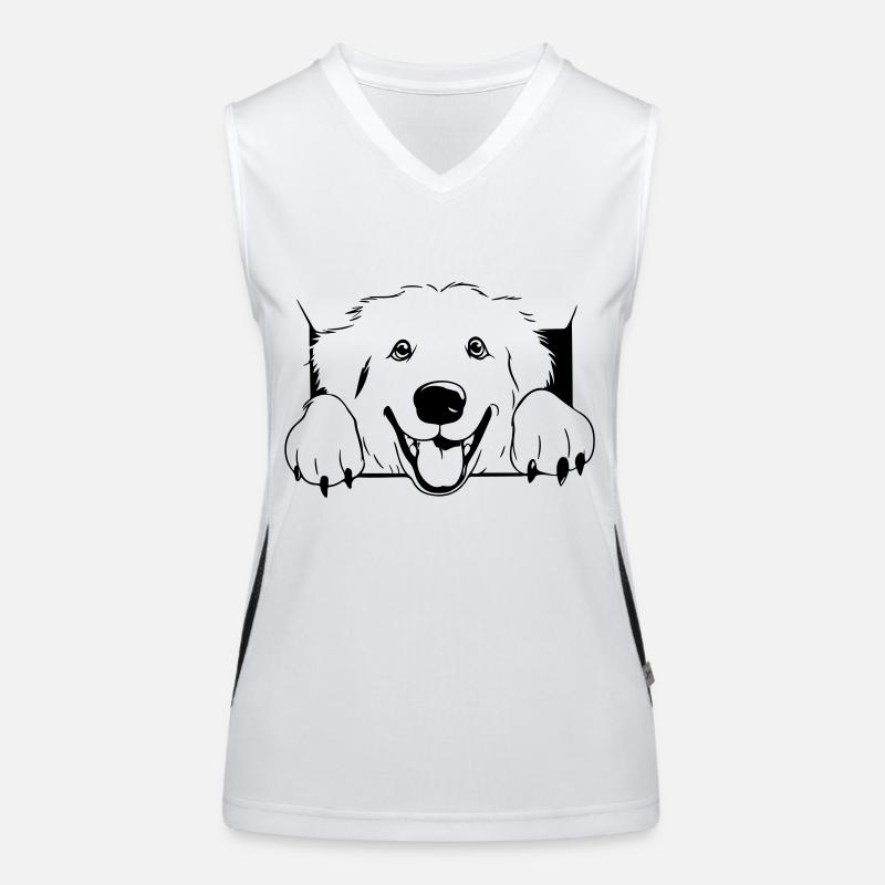 Pyrenean Mountain Dog Women's Functional Contrast Tank Top