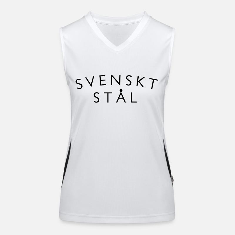 Schwedischer Stahl Funktionelles Kontrast-Tank Top für Frauen